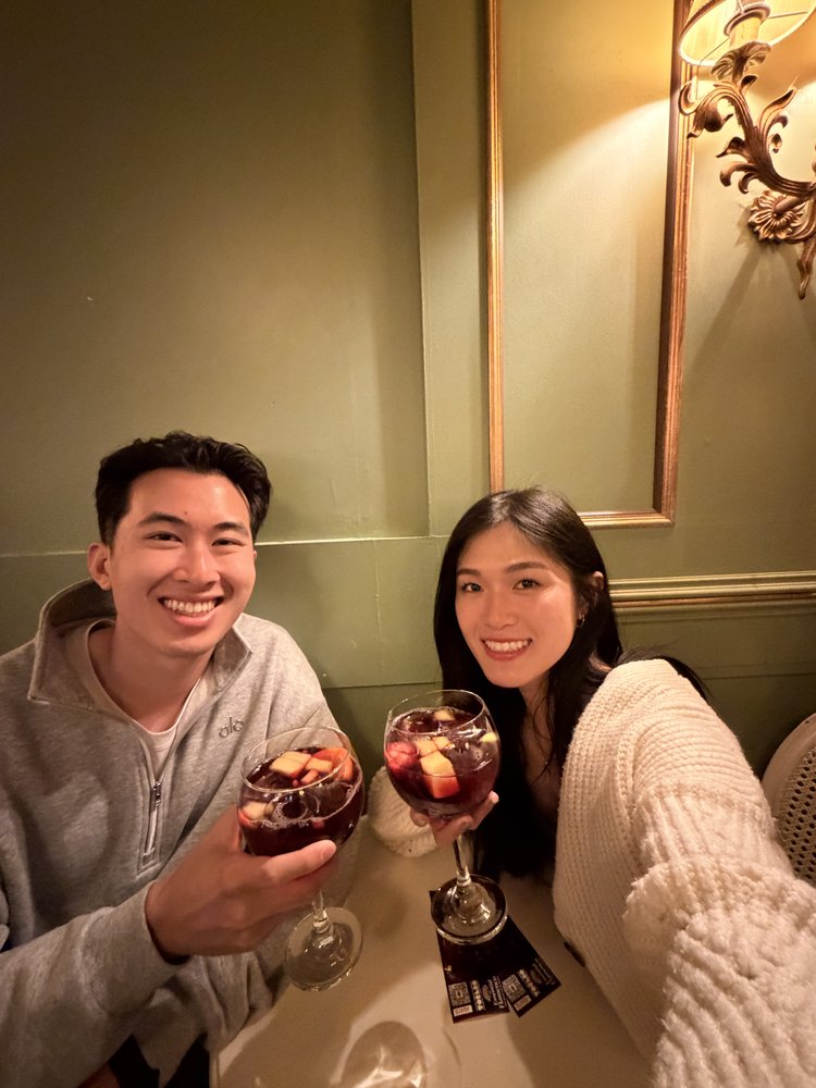 Toasting with sangria before the Essential Flamenco show